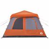 vidaXL Family Tent Dome 10-Person Grey and Orange Quick Release