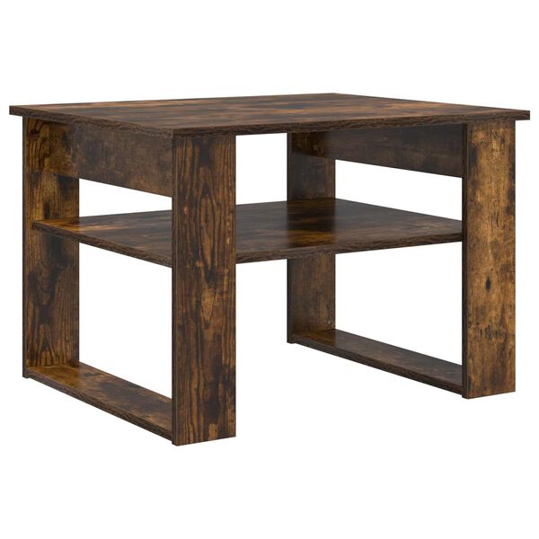 vidaXL Coffee Table Smoked Oak 64 x 54 x 44 cm Engineered Wood