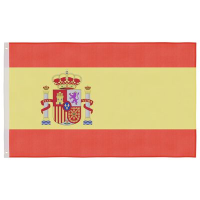 vidaXL Spain Flag and Pole 5.55 m Aluminium