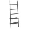 vidaXL 5-Tier Leaning Shelf Black 64x34x185,5 cm