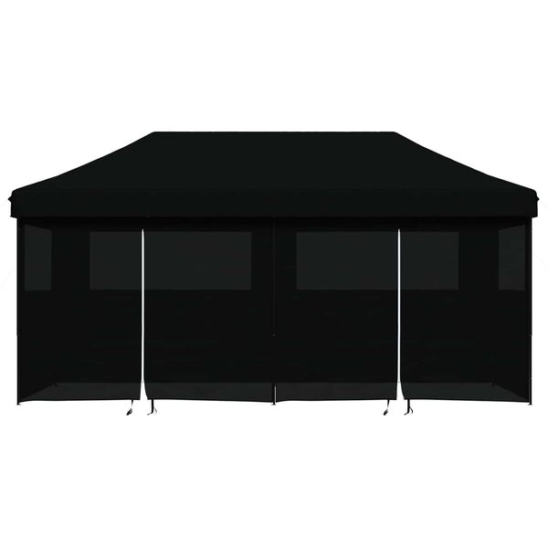 vidaXL Party Tent Folding Black 292 x 580 x 315 cm Oxford Fabric