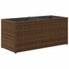vidaXL Garden Planter with 2 Pots Brown 72x30x32 cm Poly Rattan