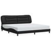 vidaXL Bed Frame with LED without Mattress "Hvar" Black 200x200 cm