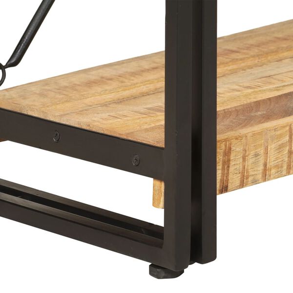 vidaXL 3-Tier Bookcase 90x30x80 cm Solid Mango Wood