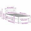 vidaXL Bed Frame with Headboard Wax Brown 90 x 200 cm Solid Pine Wood