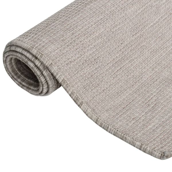vidaXL Outdoor Flatweave Rug 80x250 cm Light Grey