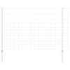 vidaXL Fence with Post Silver 1.5 x 50 m Steel