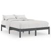 vidaXL Bed Frame | Grey | Solid pinewood | 140x200 cm | Durable | Bed Frame