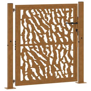 vidaXL Garden Gate 100x100 cm Weathering Steel Trace Design