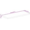 vidaXL Table Top 70x20x2.5 cm Rectangular Solid Wood Rough Mango