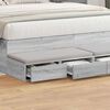 vidaXL Bed Drawers Grey Sonoma 160 x 36.5 x 16.5 cm Engineered Wood