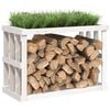 vidaXL Outdoor Log Holder White 108x52x74 cm Solid Wood Pine
