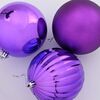 vidaXL Christmas Bauble Set XXL 4 pcs Lilac Plastic