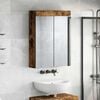 vidaXL Bathroom Mirror Cabinet TULUM Smoked Oak 60 x 16.5 x 78 cm