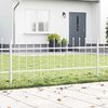 vidaXL Garden Fence White 15.3 x 0.6 m Powder-coated steel