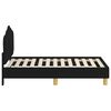 vidaXL Toddler Bed Frame with Headboard Black 70 x 140 cm Fabric