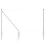 vidaXL Ground Spike Fence Post 26 pcs Silver Powder-Coated Steel