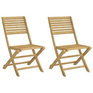 vidaXL Folding Garden Chairs 2 pcs 48.5x61.5x87 cm Solid Wood Acacia