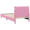 vidaXL Children's Bed Frame with Headboard Pink 90 x 190 cm Fabric