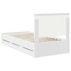 vidaXL Bed Frame with Drawer White 100 x 200 cm Engineer Wood