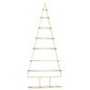 vidaXL Metal Christmas Tree with Stand Gold 180 cm Powder-coated steel