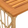 vidaXL Outdoor Table Natural 80 x 40 x 40 cm Steel and Poly Rattan