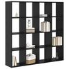vidaXL Book Cabinet Black Oak 137.5 x 29 x 137.5 cm Engineered Wood