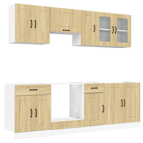 vidaXL 8 Piece Kitchen Cabinet Set Kalmar Sonoma Oak Engineered Wood