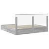 vidaXL Storage Bed Grey Sonoma 200 x 200 cm Engineered Wood