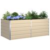 vidaXL Planter Ivory 195 x 100 x 75 cm Galvanised Steel