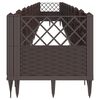 vidaXL Garden Planter with Pegs Brown 363.5x43.5x43.5 cm PP