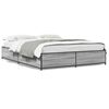 vidaXL Bed Frame without Mattress Grey Sonoma 150x200 cm King Size