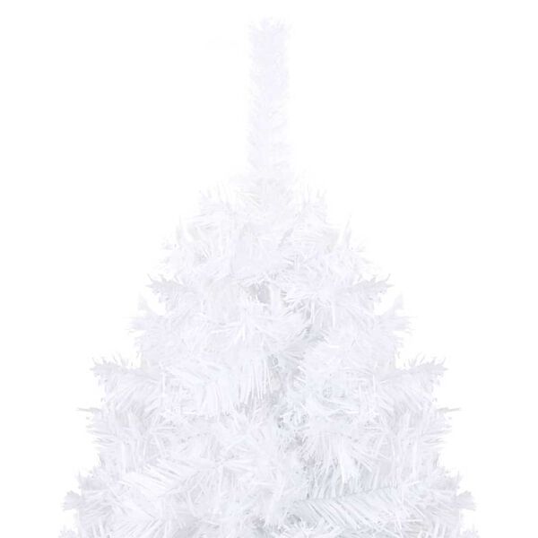vidaXL Artificial Pre-lit Christmas Tree with Ball Set White 240 cm