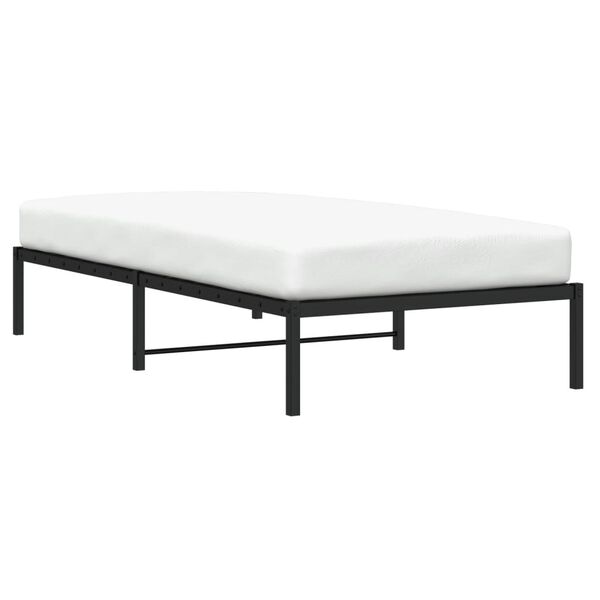 vidaXL Metal Bed Frame without Mattress Black 107x203cm