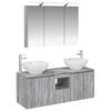 vidaXL Bathroom Cabinet Set 4 pcs Grey Sonoma Engineered Wood