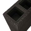 vidaXL Garden Raised Bed with 4 Pots 2 pcs Poly Rattan Black(2x41084)