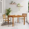 vidaXL Garden Dining Set 3 pcs Grey Poly rattan