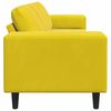 vidaXL Sofa Set Yellow Velvet