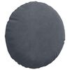 vidaXL Seat Cushions 2 pcs Dark Grey Ø 30 x 13 cm Velvet