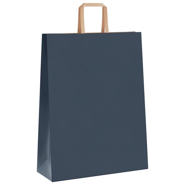 vidaXL Paper Bags 250 pcs with Handles Blue 32x12x42 cm