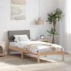 vidaXL Bed frame Brown and taupe 80 x 200 cm Solid pine wood