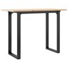 vidaXL Dining Table O-Frame 100x50x75 cm Solid Wood Pine and Steel