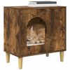 vidaXL Cat House Smoked Oak 51 x 30 x 52 cm Engineered Wood