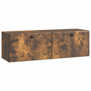 vidaXL Wall-Mounted TV Cabinet Wall-mounted Smoked Oak 98 x 31 x 30 cm