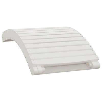vidaXL Sun Lounger with Table White Solid Wood Acacia