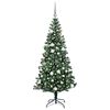 vidaXL Artificial Pre-lit Christmas Tree Green 180 cm PVC and Metal