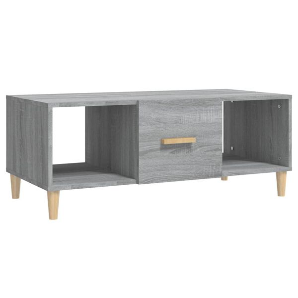 vidaXL Coffee Table Grey Sonoma 102x50x40 cm Engineered Wood