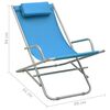 vidaXL Rocking Chairs 2 pcs Steel Blue