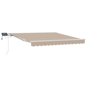 vidaXL Retractable Awning Beige 350 x 250 cm Fabric and Aluminium