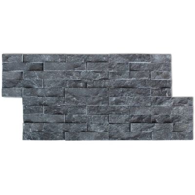 vidaXL Wall Cladding Panels 5 pcs Marble Black 0.5 m²